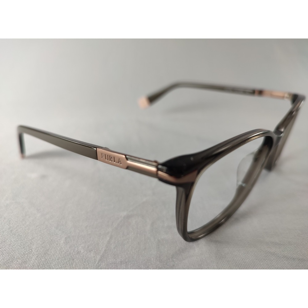 Furla VFU170K 06S8 Translucent Grey Rose Gold Eyeglass Frames 54-15-135